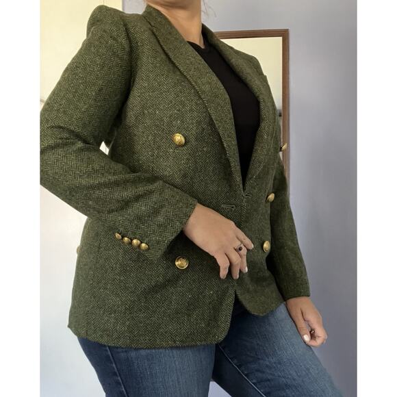 J.Crew Bristol Blazer in Meadow Herringbone Wool Double-Breasted Jacket 6 unisex - Picture 1 of 12